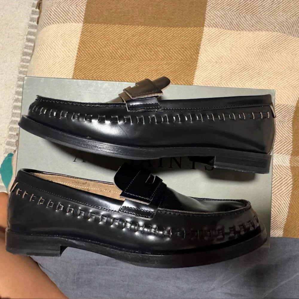 Authentic All Saints Black Loafers, Size 10 (like new) - Picture 3 of 5